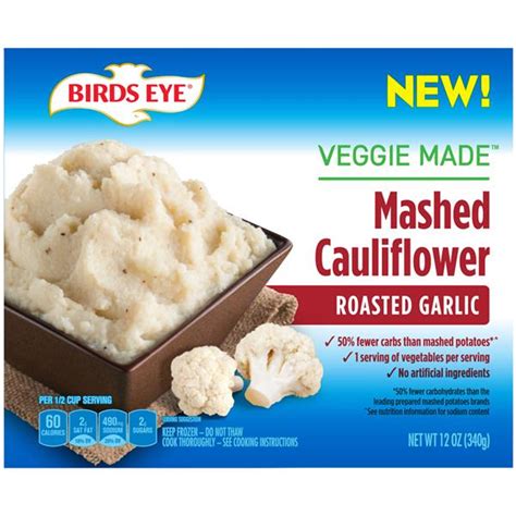 Seasoned Mashed Cauliflower - calories, carbs, nutrition