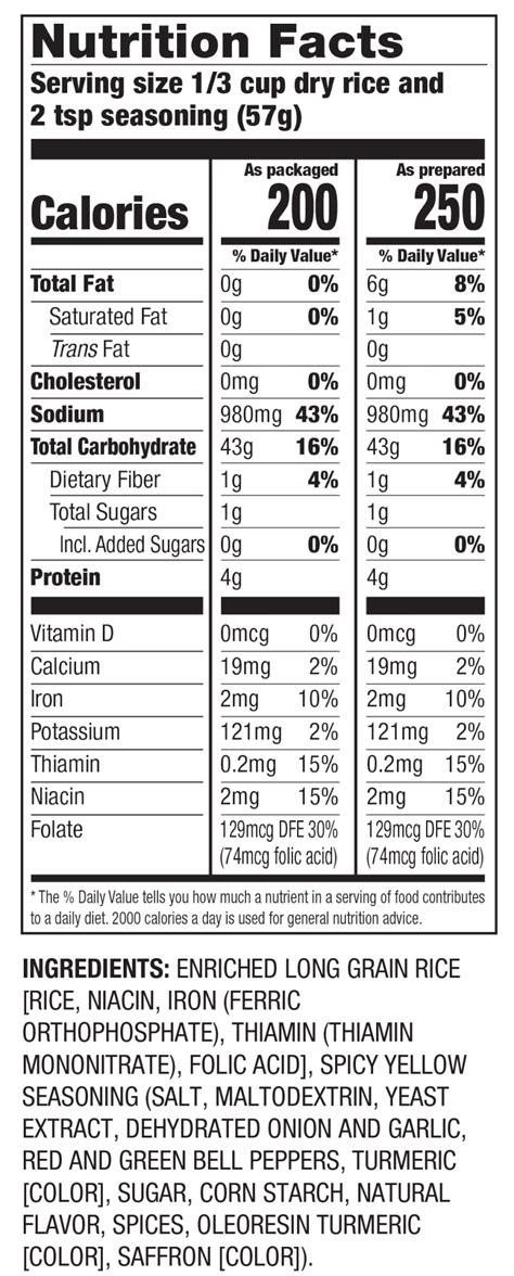 Seasoned Rice - calories, carbs, nutrition