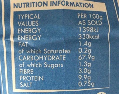 Self Raising Flour - calories, carbs, nutrition