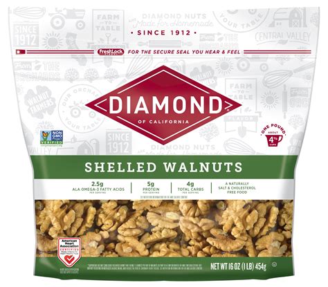 Shelled Walnuts - calories, carbs, nutrition