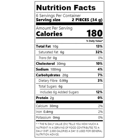 Shortbread Round - calories, carbs, nutrition