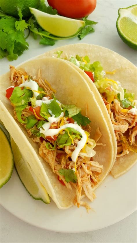 Shredded Chicken Tacos (2 each) - calories, carbs, nutrition