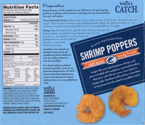 Shrimp Poppers - calories, carbs, nutrition