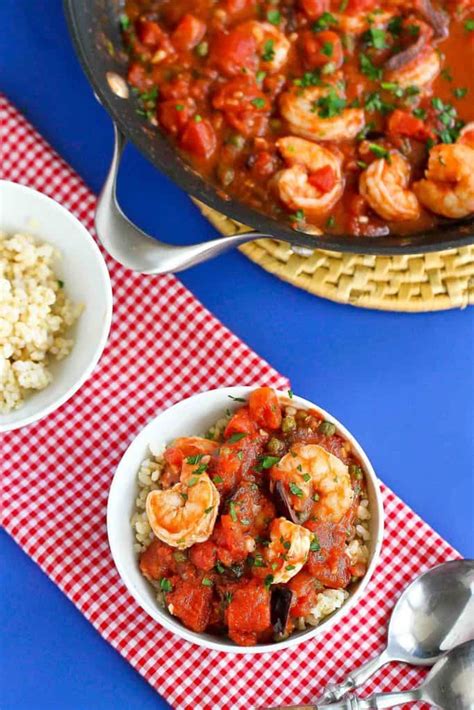 Shrimp Puttanesca with Rice - calories, carbs, nutrition