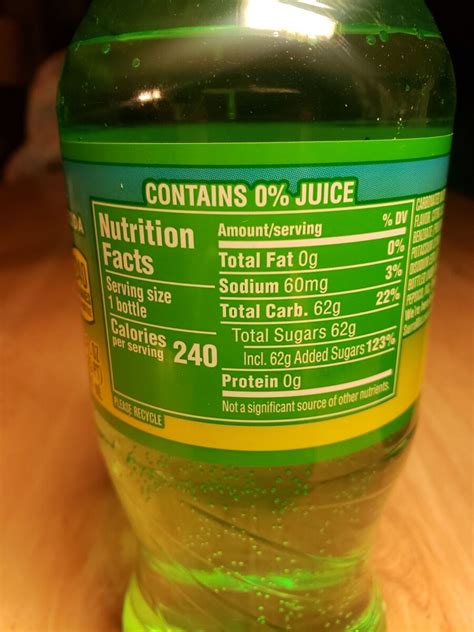 Sierra Mist - calories, carbs, nutrition