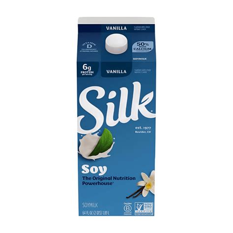 SILK Vanilla, soymilk - calories, carbs, nutrition