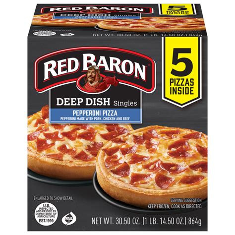 Singles Deep Dish Pepperoni - calories, carbs, nutrition