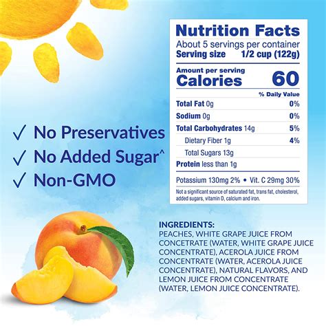 Sliced Peaches in 100% Fruit Juice - calories, carbs, nutrition