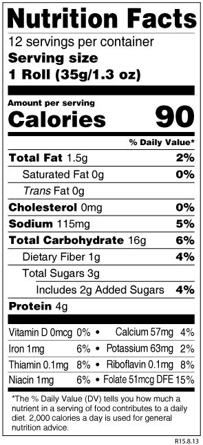 Slider Roll - calories, carbs, nutrition