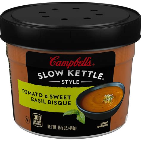 Slow Kettle Tomato & Sweet Basil Bisque - calories, carbs, nutrition