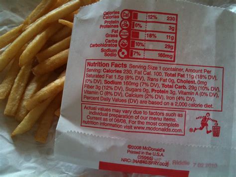 Small Fry - calories, carbs, nutrition