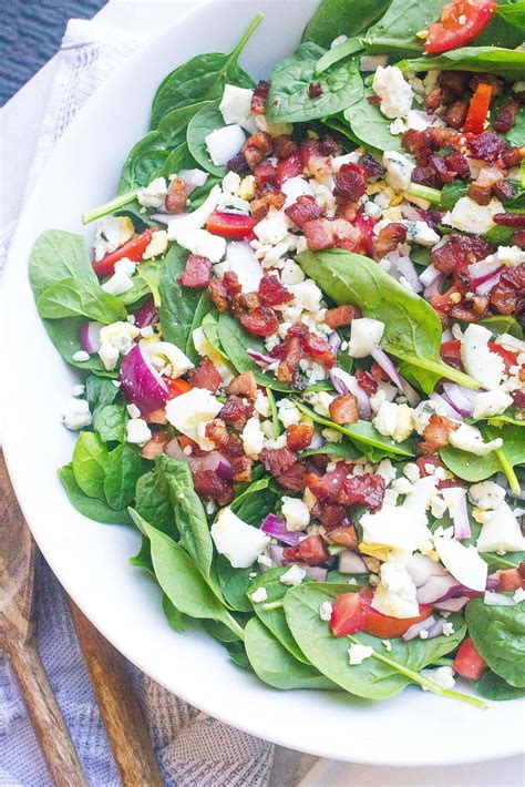 Smoked Bacon, Spinach and Roasted Onion Salad - calories, carbs, nutrition