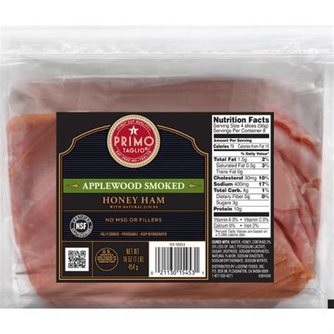 Smoked Honey Ham - calories, carbs, nutrition