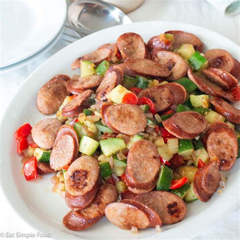 Smoked Kielbasa- Peppers and Onions - calories, carbs, nutrition