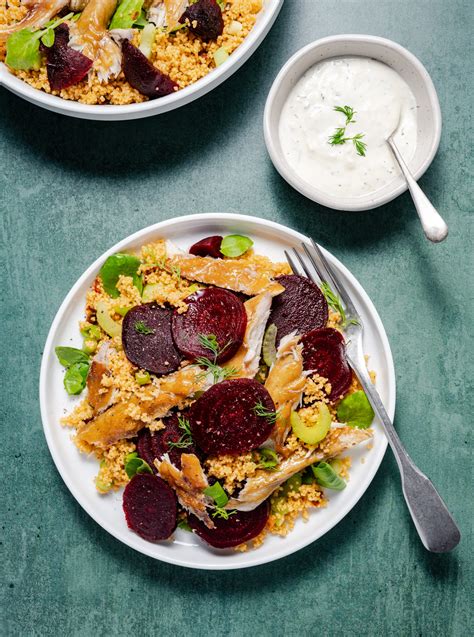 Smoked Mackerel with Pearl Barley Risotto and Beetroot Salad - calories, carbs, nutrition