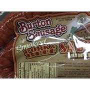 Smoked Pork and Beef Sausage - calories, carbs, nutrition