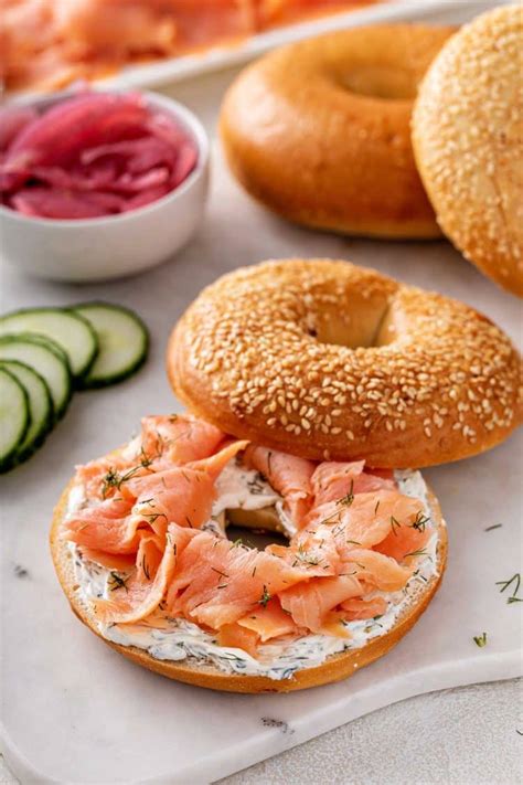 Smoked Salmon Bagel - calories, carbs, nutrition