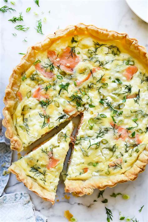 Smoked Salmon & Goat Cheese Crepe Quiche (94217.11) - calories, carbs, nutrition