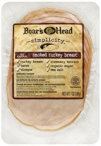 Smoked Turkey Boar's Head (62331.16) - calories, carbs, nutrition