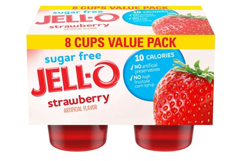 Snack Cup Gelatin Red Sugar Free - calories, carbs, nutrition