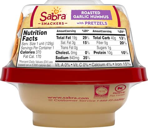 Snack Cup Pita & Hummus - calories, carbs, nutrition