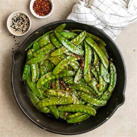 Snow Peas Stir Fry Cantonese 1/2 Cup - calories, carbs, nutrition