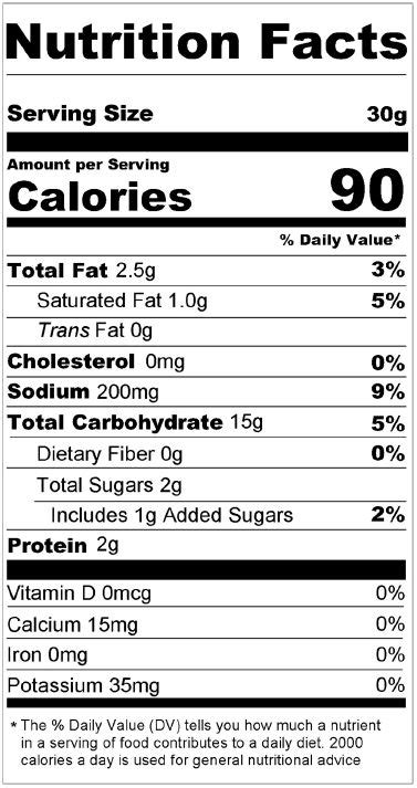 Soda Crackers - calories, carbs, nutrition