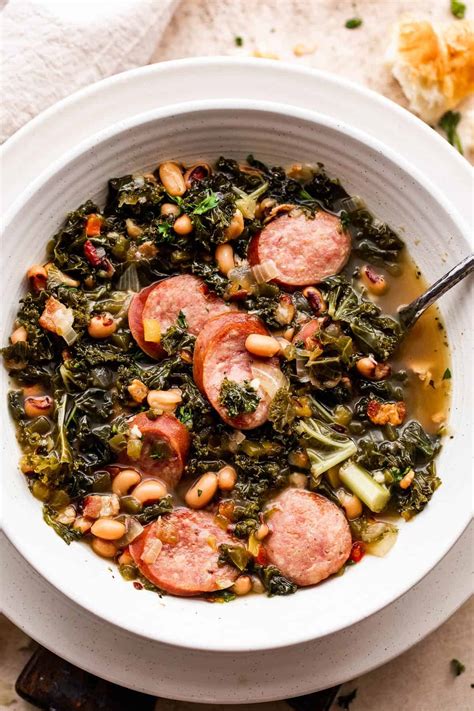 Soup Black Eyed Peas Andouille Sausage 6 oz - calories, carbs, nutrition