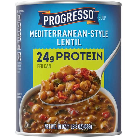 Soup Lentil Mediterranean Campbells 16 oz - calories, carbs, nutrition