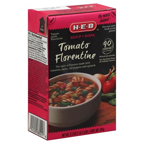 Soup Tomato Florentine FRZ 8 fl oz - calories, carbs, nutrition