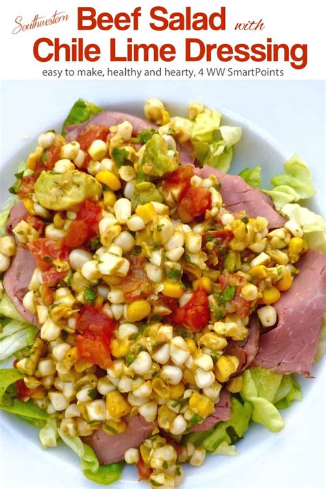 Southwest Beef Salad, Sliced Cooked Beef - calories, carbs, nutrition