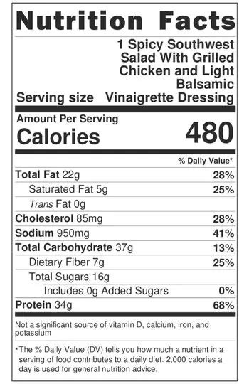 Southwest Salad Dressing - calories, carbs, nutrition