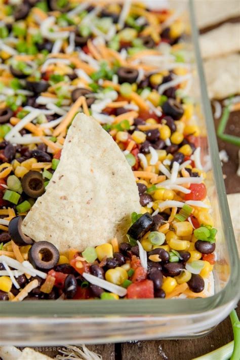 Southwestern Seven Layer Dip - calories, carbs, nutrition