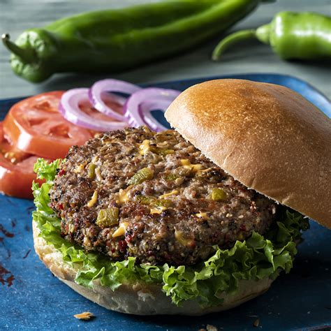 Spicy Green Chile Burger - calories, carbs, nutrition