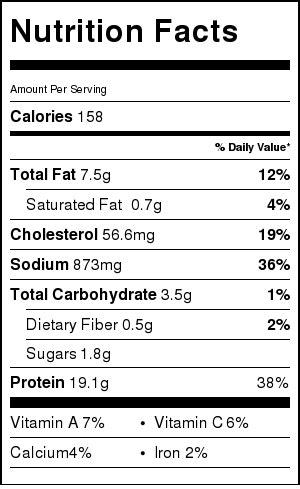 Spicy Lime Cilantro Chicken - calories, carbs, nutrition