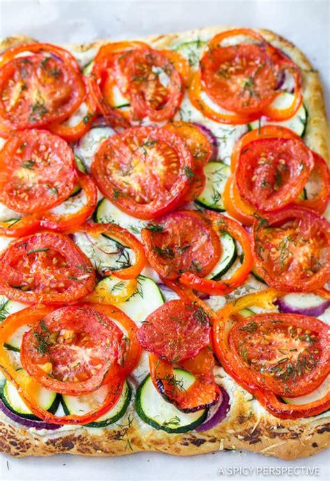 Spicy Roasted Veg Flatbread - calories, carbs, nutrition