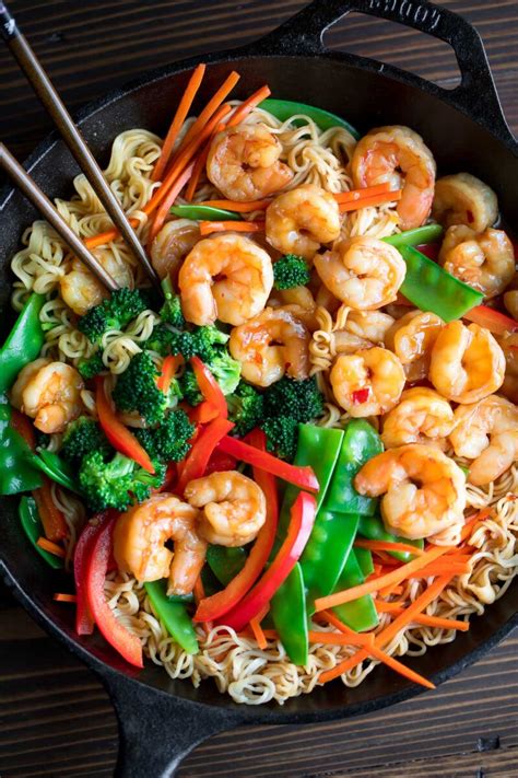 Spicy Shrimp Vegetable Stir-Fry, over Rice - calories, carbs, nutrition