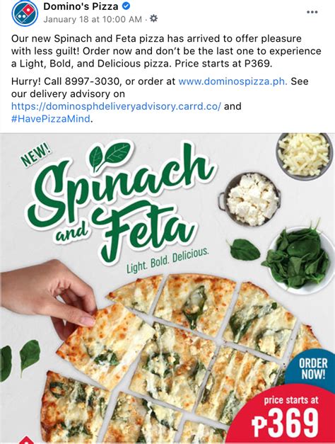 Spinach and Feta Pizza - calories, carbs, nutrition