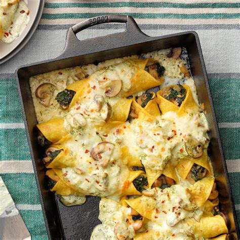 Spinach and Mushroom Enchiladas - calories, carbs, nutrition