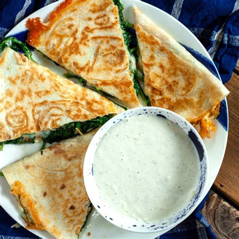 Spinach Feta Quesadilla - calories, carbs, nutrition