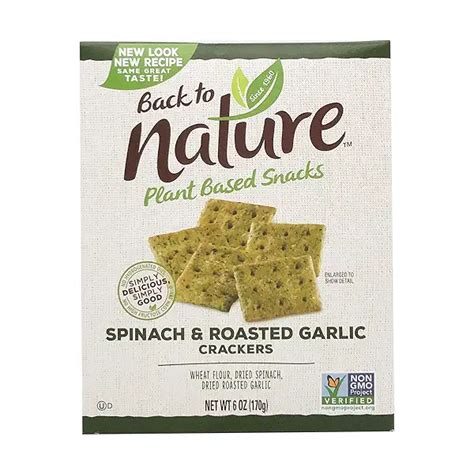 Spinach & Roasted Garlic Crackers - calories, carbs, nutrition
