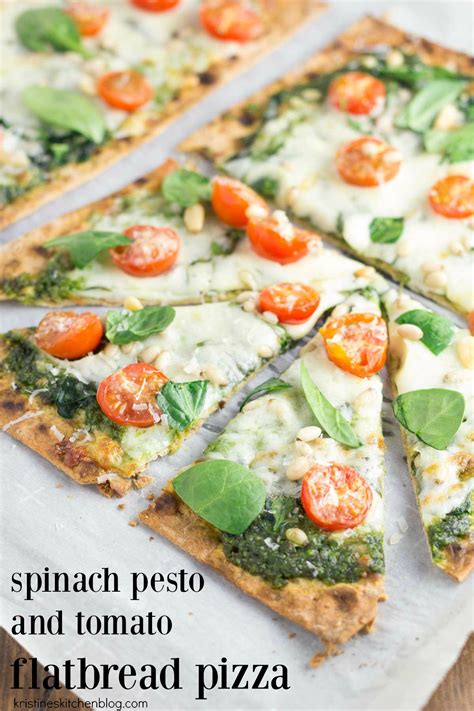 Spinach, Tomato, Pesto with Provolone Flatbread - calories, carbs, nutrition