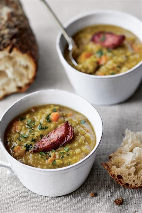 Split Pea Soup with Marjoram & Kielbasa - calories, carbs, nutrition