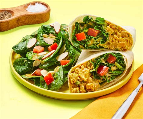 Spokane Spinach Almond Salad Wrap - calories, carbs, nutrition