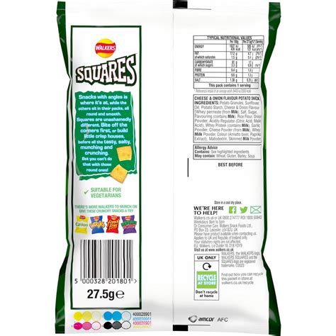 Squares Crisps - calories, carbs, nutrition