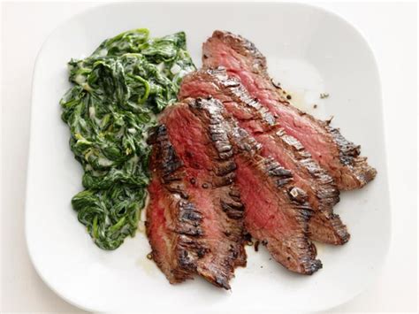 Steak with Parmesan Spinach - calories, carbs, nutrition