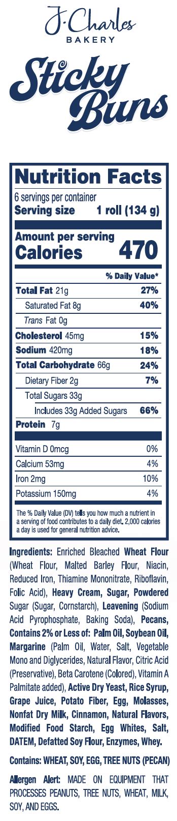 Sticky Bun 1 EA - calories, carbs, nutrition