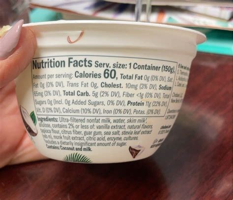 Sugar Free Yogurt - calories, carbs, nutrition