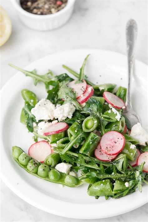 Sugar Snap Pea and Feta Salad - calories, carbs, nutrition