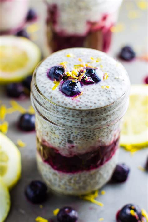 Superfoods Lemon Blueberry Chia Pudding Parfait - calories, carbs, nutrition